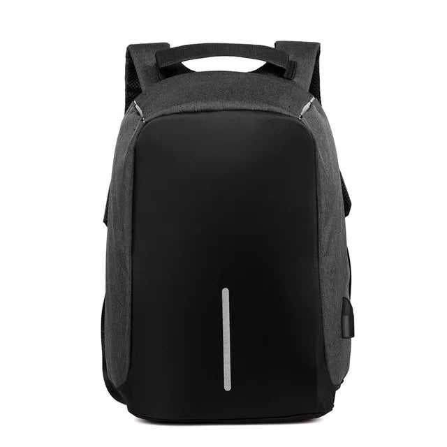 Sac à dos Noir, porte PC antivol à port USB